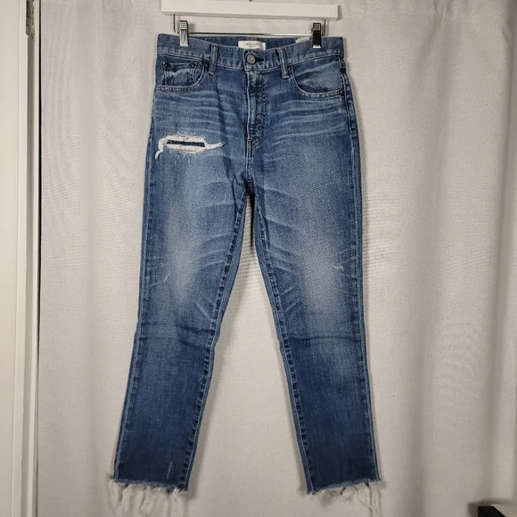 Moussy Vintage Hammond Distressed Blue Denim Jeans Women's Size 29 Pants - Picture 1 of 6